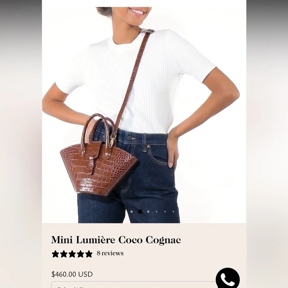 Paris / 64 MINI LUMIÈRE Croc-Embossed Bag